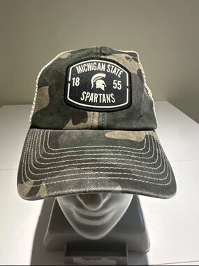 Michigan State Spartans Camo Trucker Hat